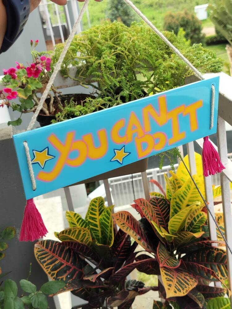 You Can Do It Wall Hanging - Motivational Resin Decor