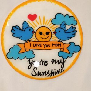 Mother's Day Special - "I Love You Mom" Hand-Painted Fridge Magnet (4 Inches)