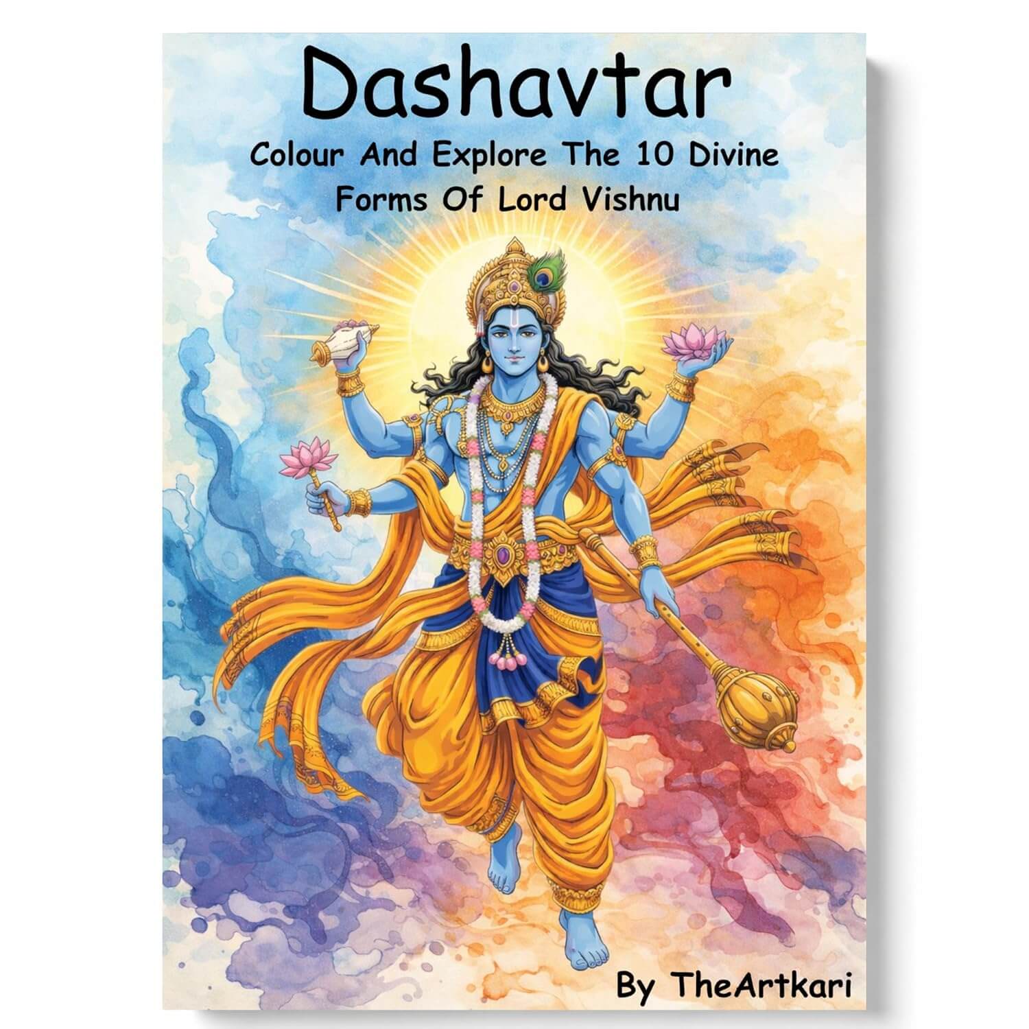 Dashavatar Art Book | A4 Size Drawing & Coloring Book of Lord Vishnu Dashavatar |
